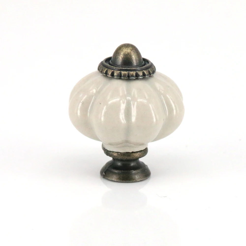 6x Light Grey Pumpkin Antique Door Knobs Interior Knobs And Pulls