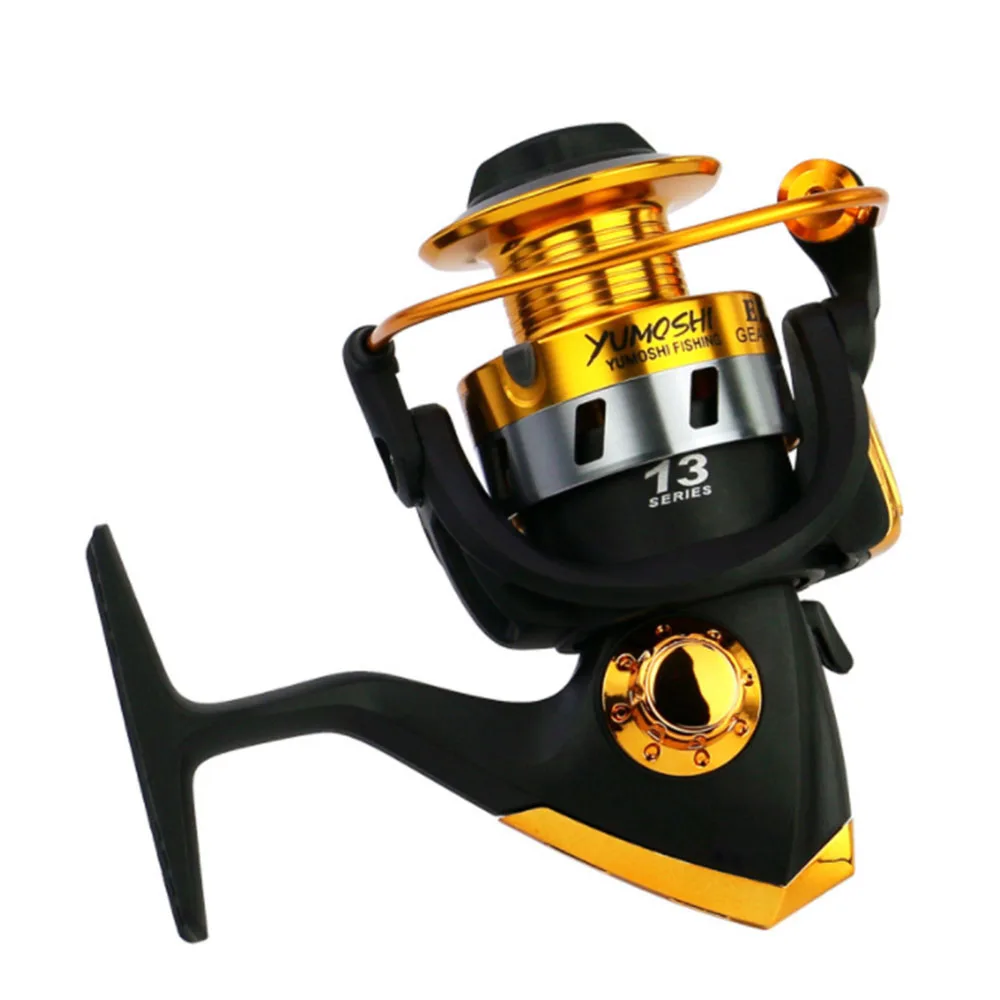 

MrYNew Fishing Line Reel Sea Pole Suit Metal Head Folding Rocker Black&Golden Arm Smooth Wheel Fishing Gare Accessories