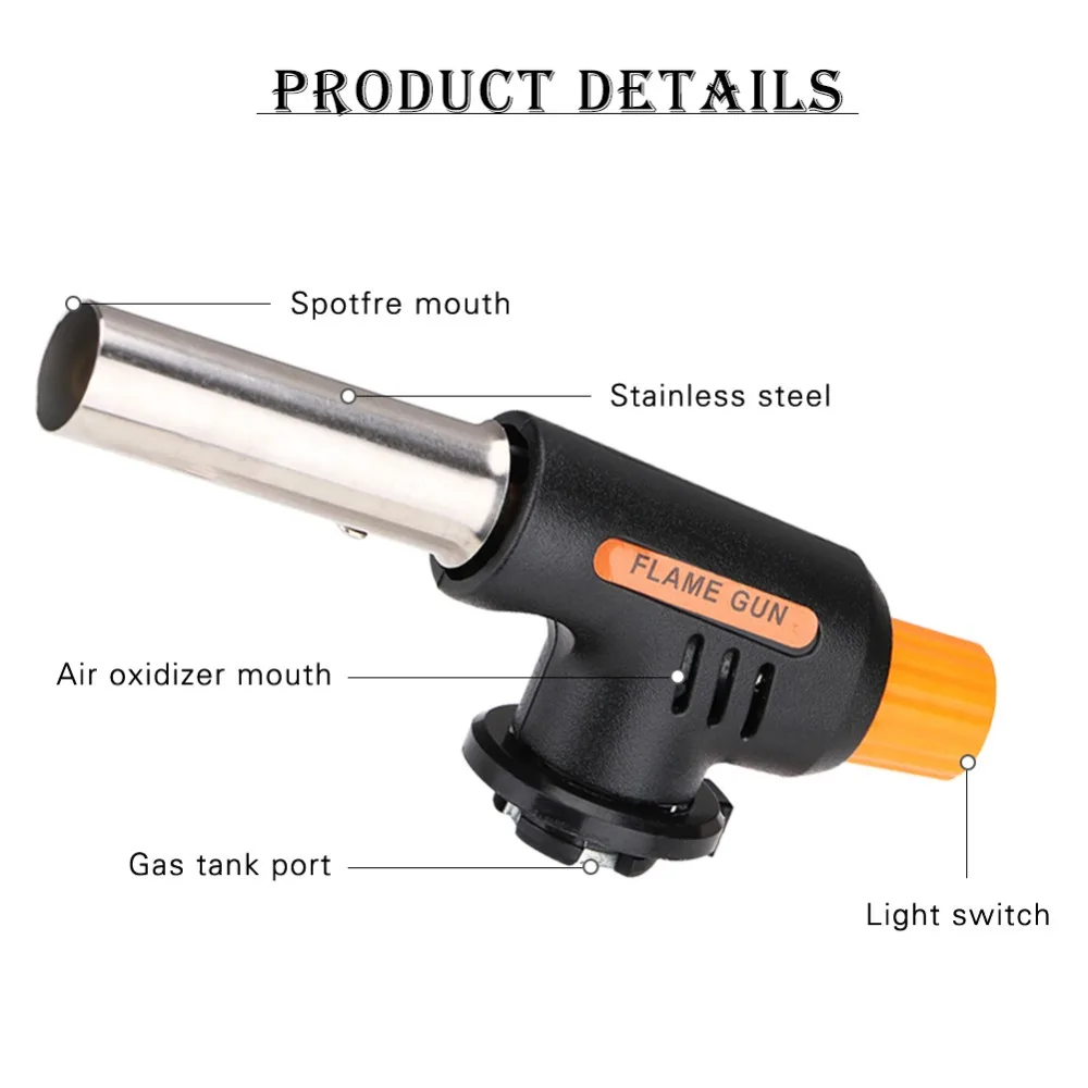 Зажигалки для барбекю, многофункциональный нагревательный фонарь, уличный металлический пистолет, газовый фонарь, фонарь для приготовления пищи