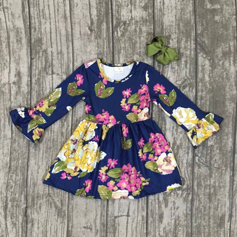 baby girls fall dress clothing children floral dress kids children Fall