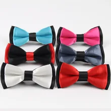 Классический Одноцветный Детский галстук-бабочка, милые галстуки-бабочки для мальчиков, Детский Регулируемый двухслойный галстук-бабочка для питомцев, собак, кошек