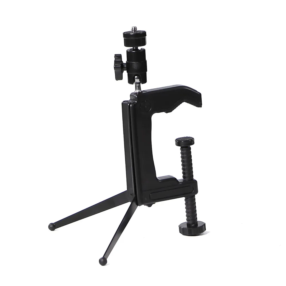  Mini Portable Camera Stand Camera Clamp Tripod 1/4 - 20 Screw Photography Table Tripod Clamp Camera