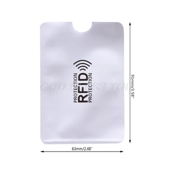 

Anti Scan RFID Sleeve Protector Credit ID Card Aluminum Foil Holder Anti-Scan Card Sleeve