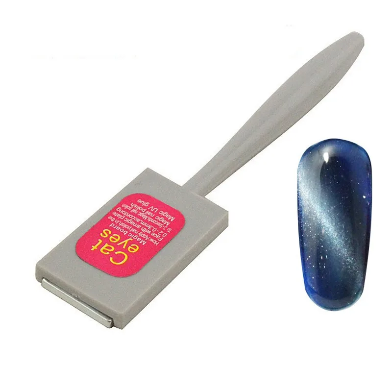 

New 1Pc Magic 3D Magnetic DIY Cat Eye Magnet Strip Magical Magnet Stick Cat Eyes Pen Polish UV Gel Polish Cats Eye Nail Art Tool