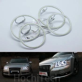 

Ultra bright SMD white LED angel eyes halo ring kit daytime running light DRL for Audi S8 Second generation 2002-09 Car Styling