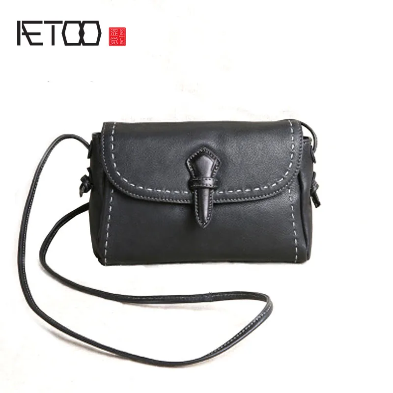 

AETOO Original handmade women leather handbags mini bag leather leather shoulder bag Messenger bag simple