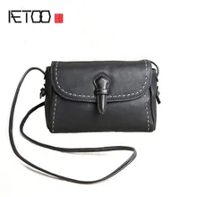 AETOO Original handmade women leather handbags mini bag leather leather shoulder bag Messenger bag simple