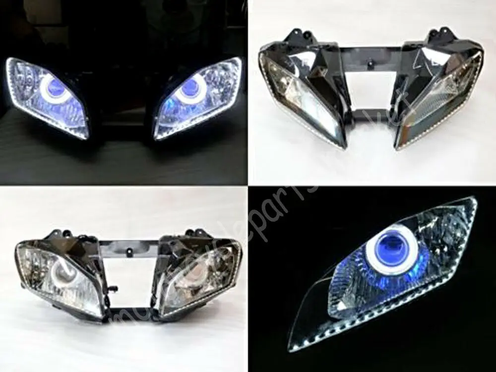 Мотоцикл Ангел глаз HID проектор демон фара в сборе для Yamaha YZF R6 2008 2015 2014 2013 2012 2011 2010
