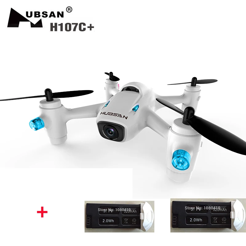 (С 2 батареями) Hubsan X4 Камера плюс H107C + (H107C плюс) 6 axis Gyro RC Квадрокоптер с 720P RTF в