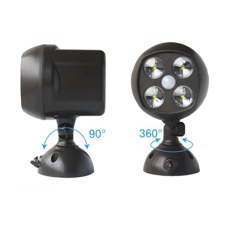 360° 600lm ABS Battery Power Motion light Sensor Security LED Light Garden Outdoor Indoor spot lamp wall