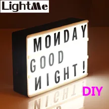 2018 Premuim New A4 A6 Size LED Combination Light Box Night Lamp DIY BLACK Letters Cards USB PORT Powered Cinema Lightbox