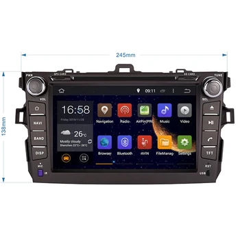 

ROM 16G Quad Core Android 7.1 Fit TOYOTA COROLLA 2006-2011 CAR DVD PLAYER Multimedia Navigation GPS DVD RADIO STEREO GPS NAVI