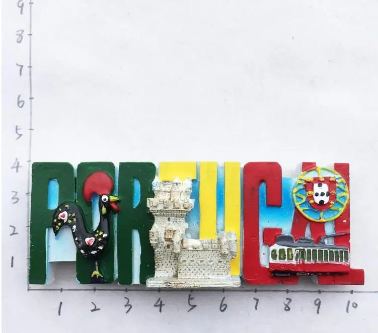 

3D Portugal Tourist Souvenir Creative Letters Fridge Magnets Refrigerator Magnets Home Decor