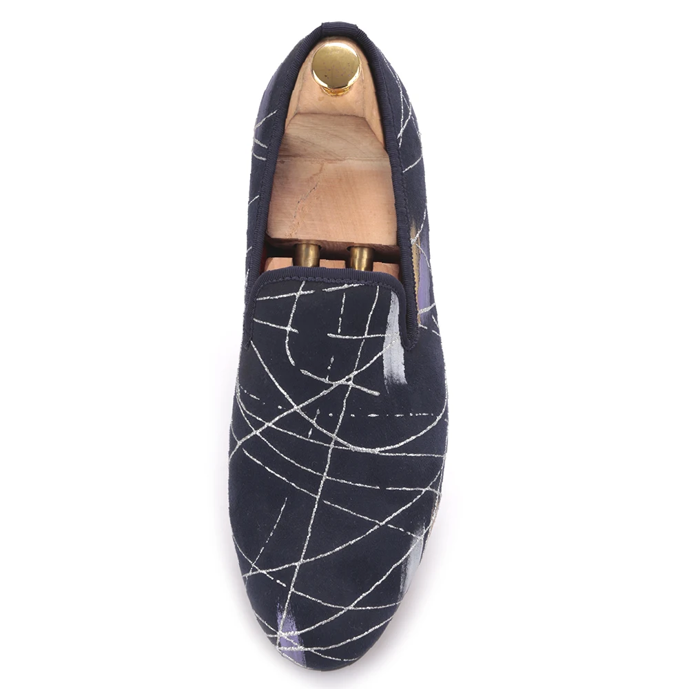 Piergitar/роскошная мужская повседневная обувь ручной работы с масляной росписью мужские вечерние Лоферы больших размеров на плоской подошве, размеры США 4-17