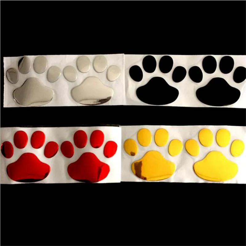 

3D Bear Paw Footprint Funny Sticker For Car Truck Auto Paster Car styling Home Decor Footprint Decal Motorcycle