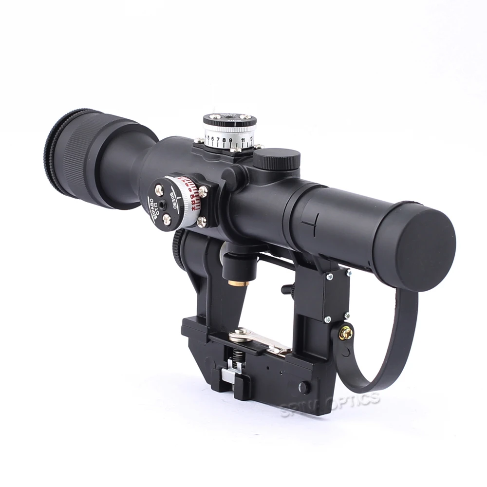 

SPINA OPTICS Hunting 4x24 SVD collimator sight Sniper Rifle Scope Fit AK 47 Illuminated Optics Sight For Outdoor Hunting Sports