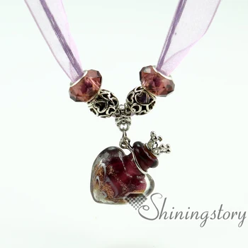 

small perfume bottles lampwork glass diffuser pendants wholesale oil diffusing necklace