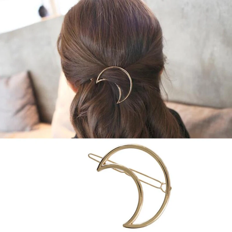 

Jisensp Charming Fashion Hollow Moon Hair Pins Party Gift Cute Hair Clips for Women Girls Long Hair Accessories Jewelry Bijoux