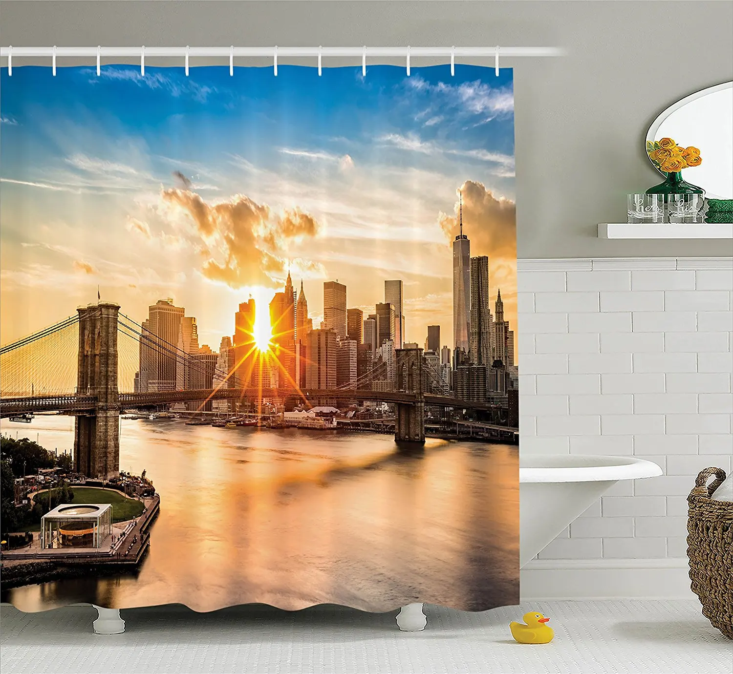 

Aplysia Golden Gate Bridge Colorful Autism Awareness Puzzle Pieces Bathroom Fashion Home Daycare Kindergarden Decor Accent Sweet