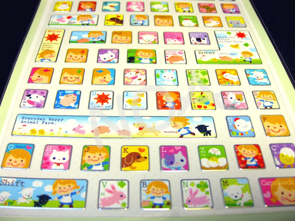 Cute Cartoon Colorful Cartoon Korean English Desktop