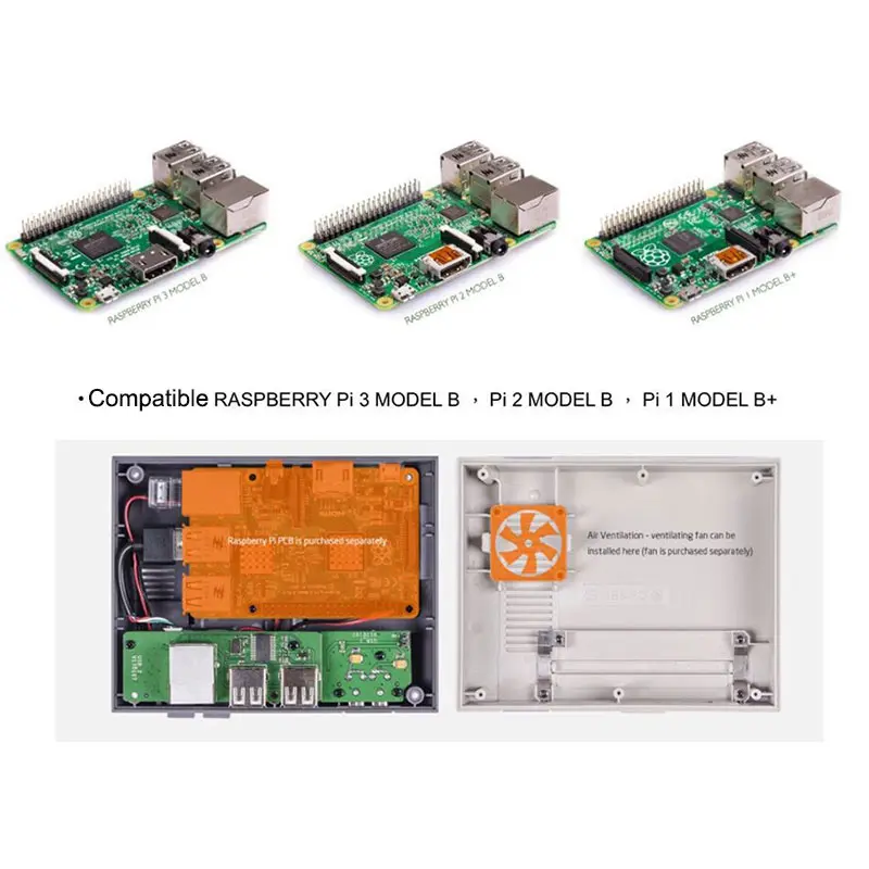 Чехол elerow NESPi 3 2 B + от Old Skool пластиковый чехол для RPI Классический Портативный