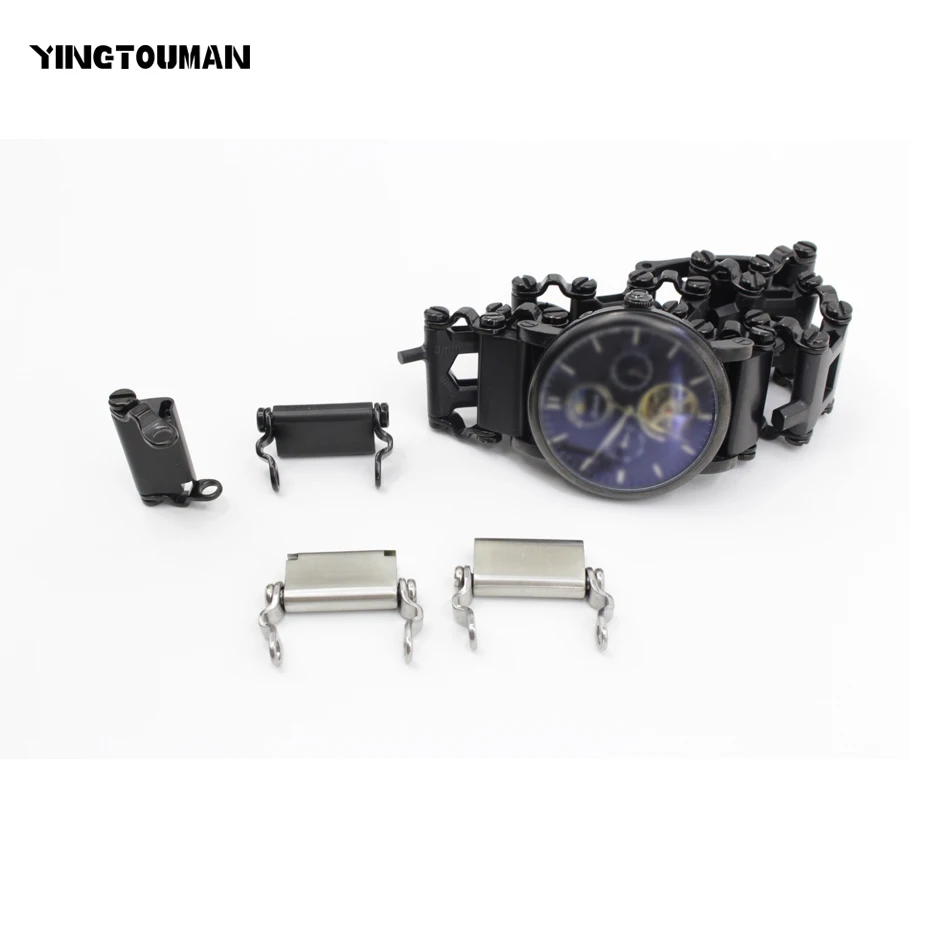 Cena YINGTOUMAN Watch Link klamra ze stali nierdzewnej narzędzie wielofunkcyjne Outdoor Sports akcesoria do bransoletki dla mężczyzn regulowana klamra