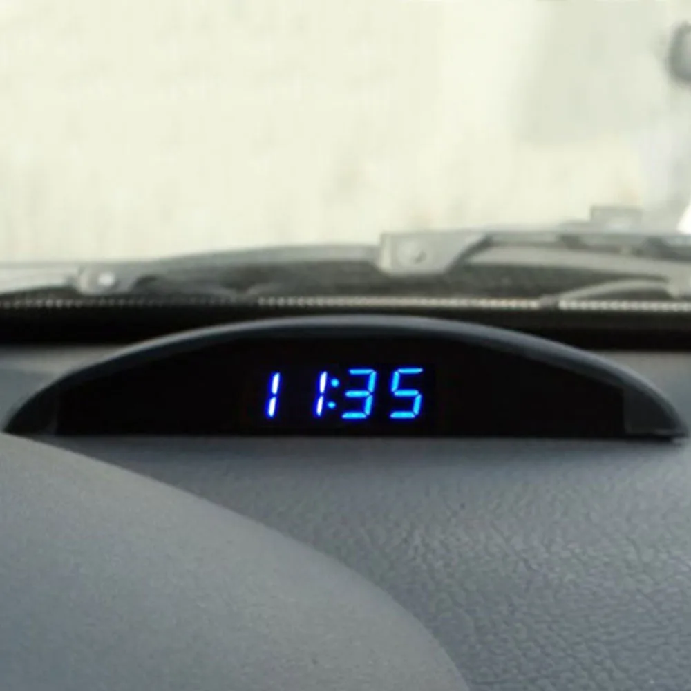 VODOOL New Car Luminous LED Digital Auto Clock Thermometer Voltmeter for Vehicle Trunk 12V Time Display with Memory Function VODOOL New Car Luminous LED Digital Auto Clock Thermometer Voltmeter for Vehicle Trunk 12V Time Display with Memory Function