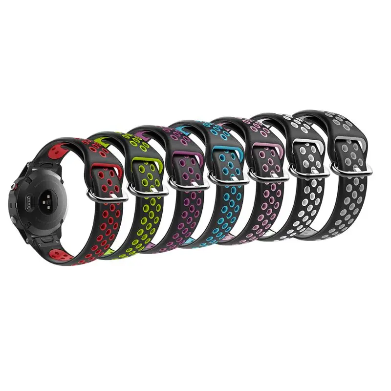 

20mm Smart Two-color Silicone Watch Band Wrist Band Strap Watchband for Garmin Fenix 5S/5S Plus
