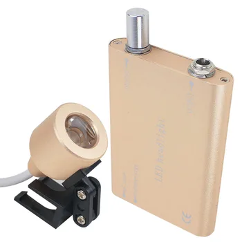 

Portable Gloden LED Head Light Lamp for Dental Surgical Medical Binocular Loupe With Black Carry Case