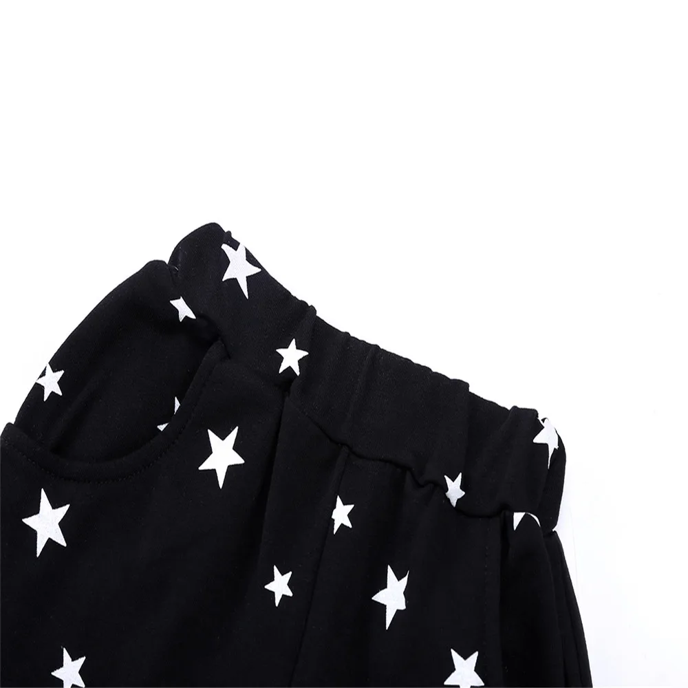 Yeedison Casual Girls Pants Cotton Warm Boys Leggings Spring Autumn Children Harem Pants Stars Print Kids Trousers Child Clothes (10)
