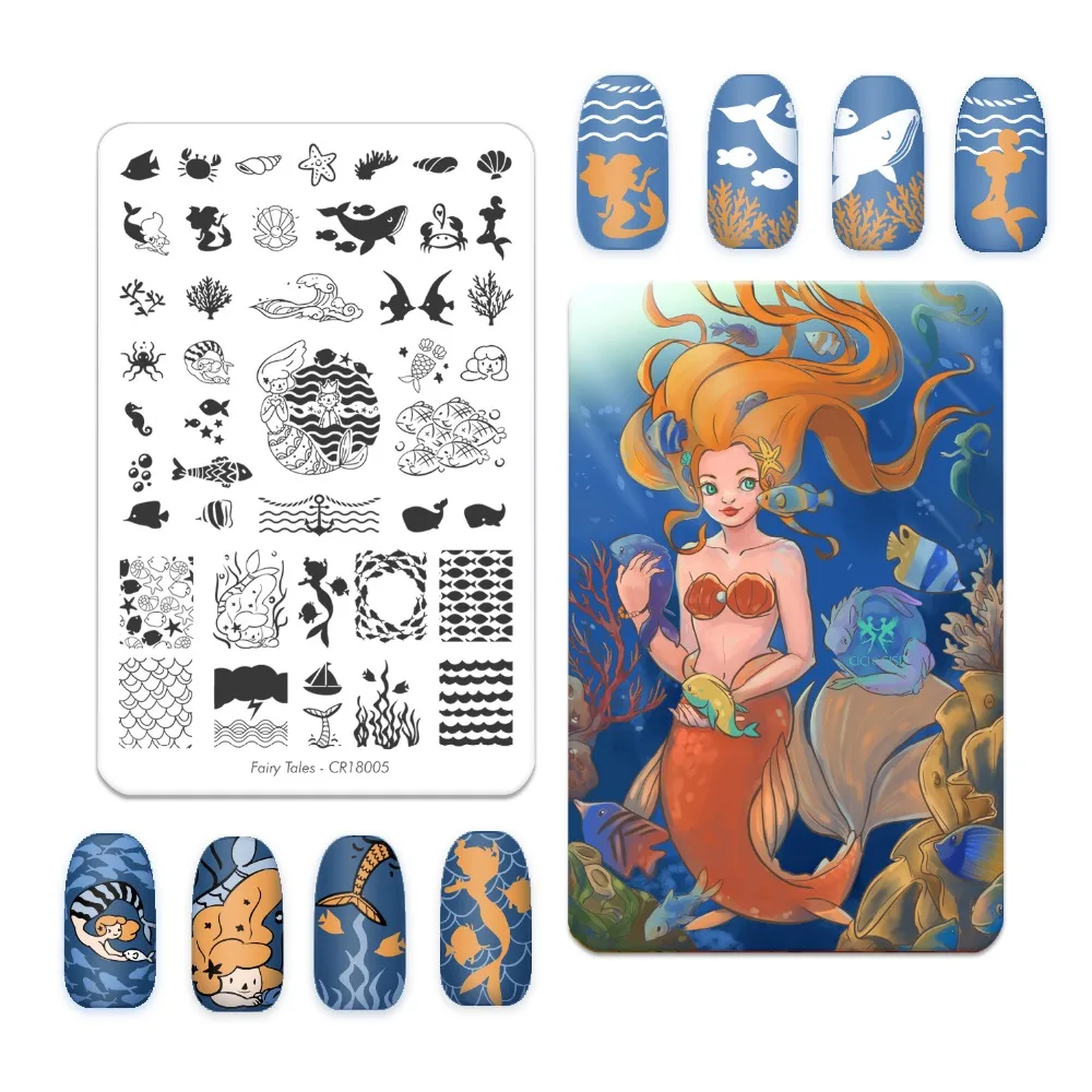 

CICI&SISI Lace Flower Style Nail Art Stamping Plates Stamping Stamp Template Accessories New Fairytales Series