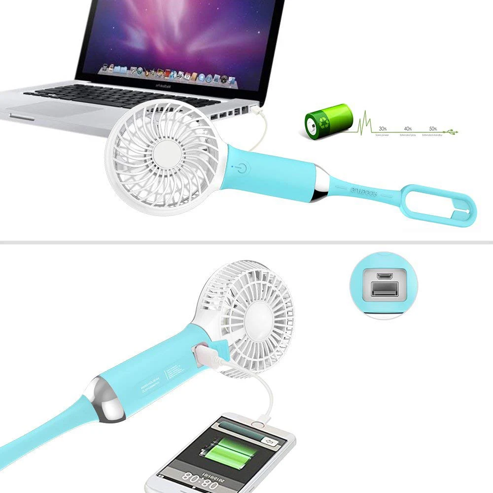 Горячая USB мини-вентилятор тихий портативный Электрический Вентилятор охлаждения с светодиодный светильник 3 скорости работы для наружного дома путешествия