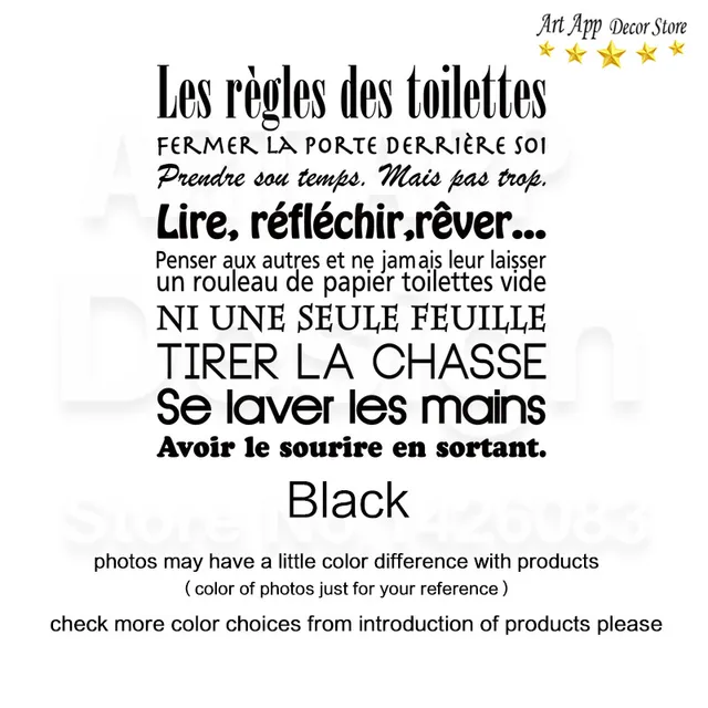 Art Nieuwe Ontwerp huis decor Vinyl Franse wasruimte