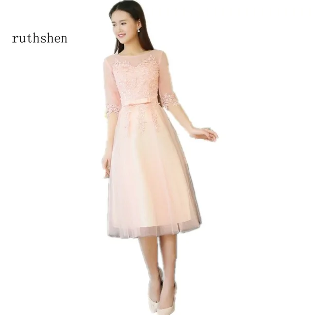 Pink Tea Length Dress