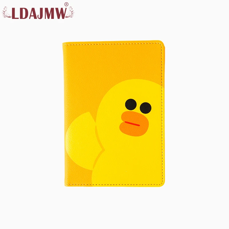 LDAJMW Модные ПУ кожаные обложки для паспорта женщин коричневый Медведь Высокое