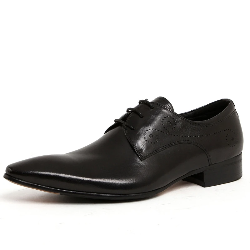 

Brand New Genuine Cow Leather Pointed Toe Shoes British Fashion Lace Up Shoes Business Dress Shoes For Boy JMH-A0069