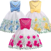 2019 Cute Girls Summer Dress Floral Princess Dress Kids Dress for Girls Party and Wedding Ball Gown Kids Costume Vestidos princess fluffy dress for girls pageant dress floral kids evening ball gown long girls prom dress pink party dress for girls