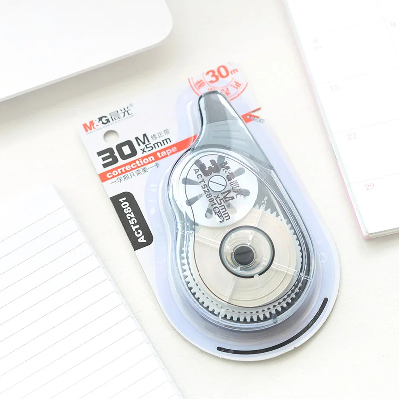 

5pcs/lot Practical Correction Tape Roller 30m Long White Sticker Study Office Stationery Tool ACT52801
