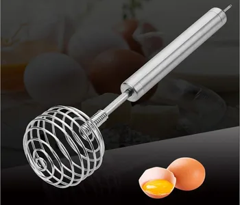

1PC Egg Beater Spring Coil Wire Whisk Hand Mixer Blender Egg Beater S/Steel Egg Stiring Kitchen Tool KX 145