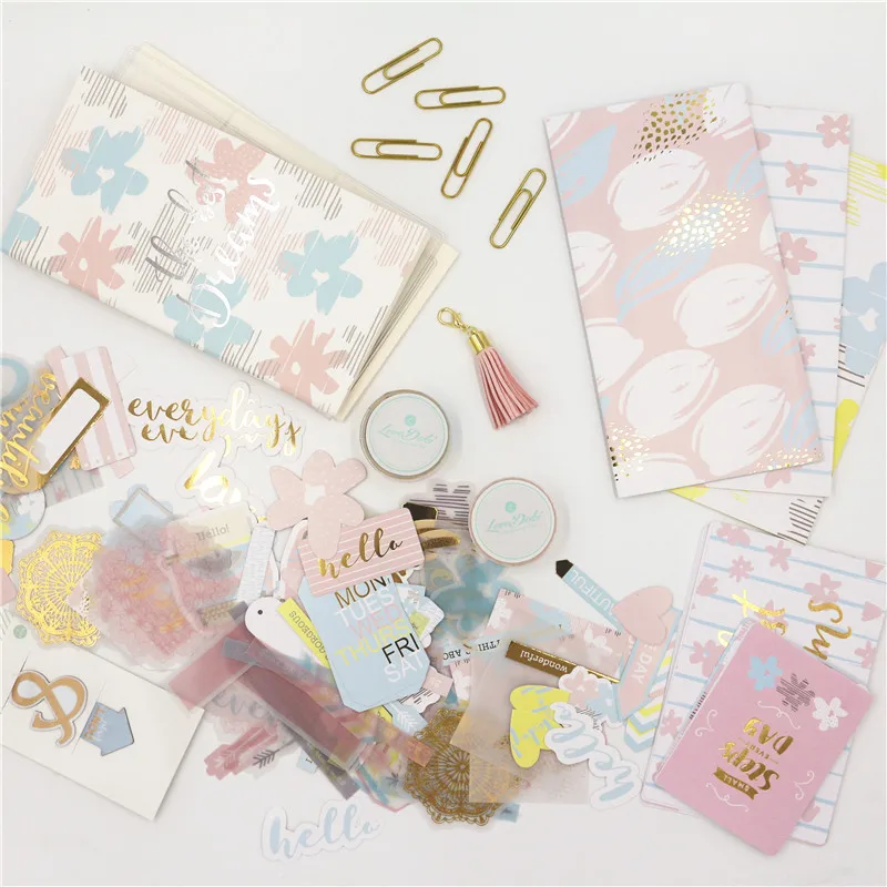 

Dokibook Handmade Gift Stationeries Set For Notebook Planner Diy Accessories Tape Sticker Creative Stationery Sets For Girls