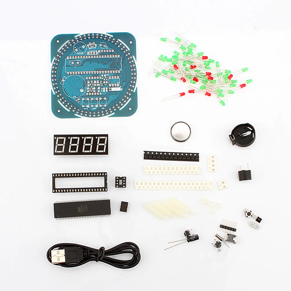 Поворот 51 MCU электронные часы комплект DIY DS1302 обучения Board 18B20|kit dollhouse|kit cupkit nail art