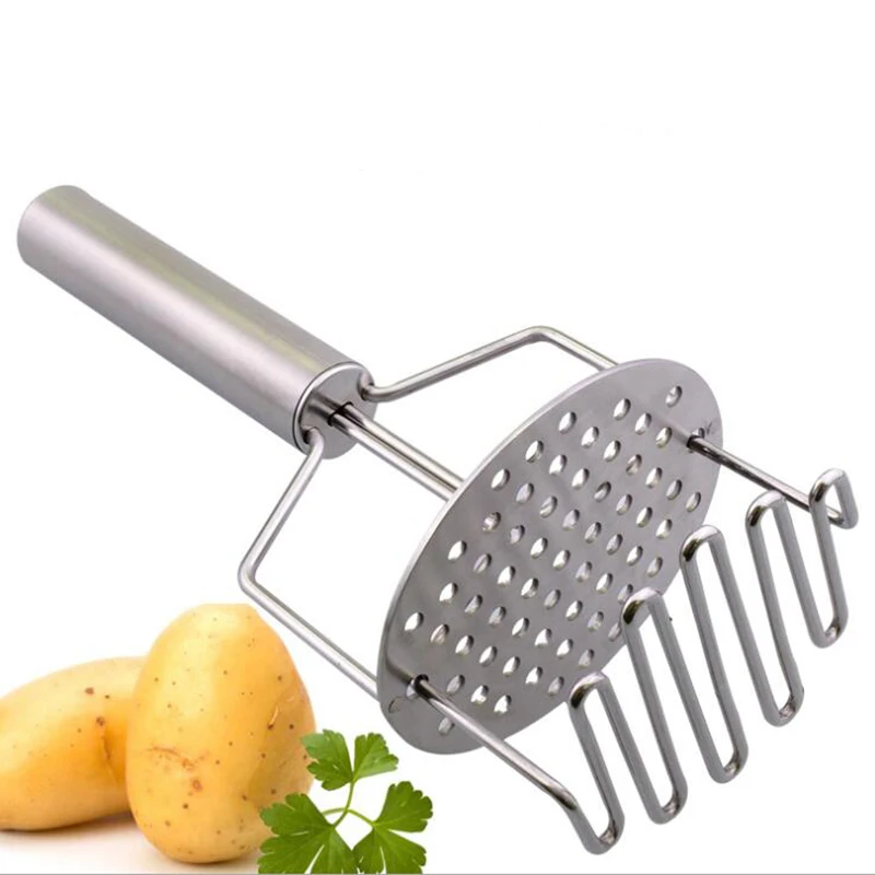 Stainless Steel Potato Mud Mixer Double Layered Potato Masher Household