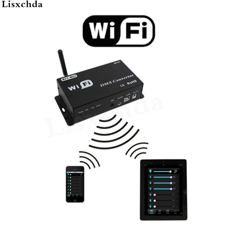 Бесплатная доставка Новый Wi-Fi DMX контроллер контролируется Android или IOS системы