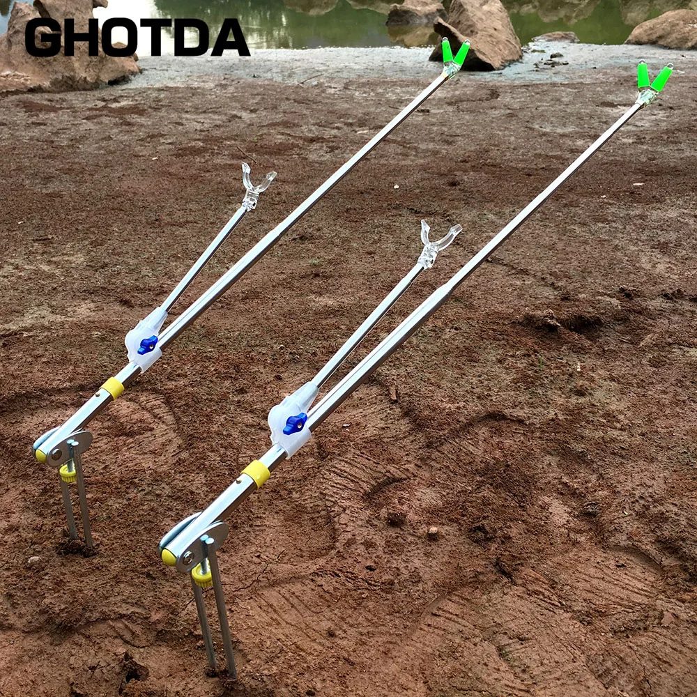 

GHOTDA Stainless Steel Multifunctional Dual Telescoping Fishing Pole Hand Rod Holder