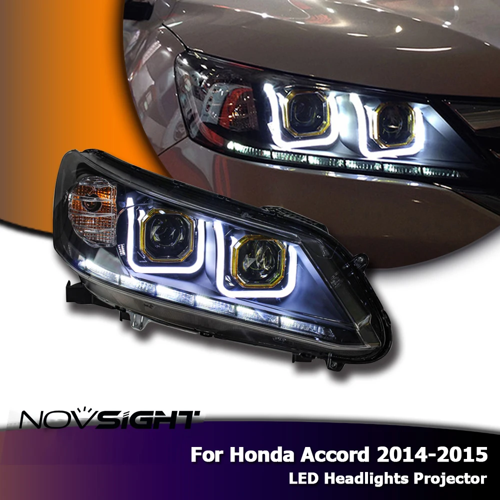 

NOVSIGHT Projector Headlight DRL Fog Light High Beam Low Beam For Honda Accord 2014-2015