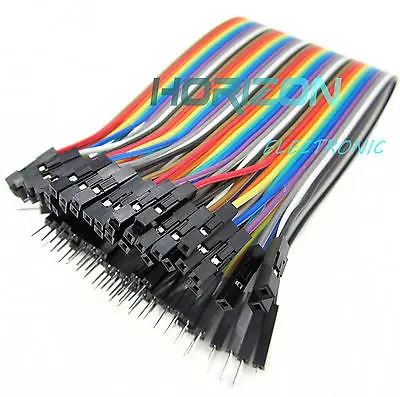

40PCS Dupont Wire Color Jumper Cable 2.54mm 1P-1P Male to Female 20cm