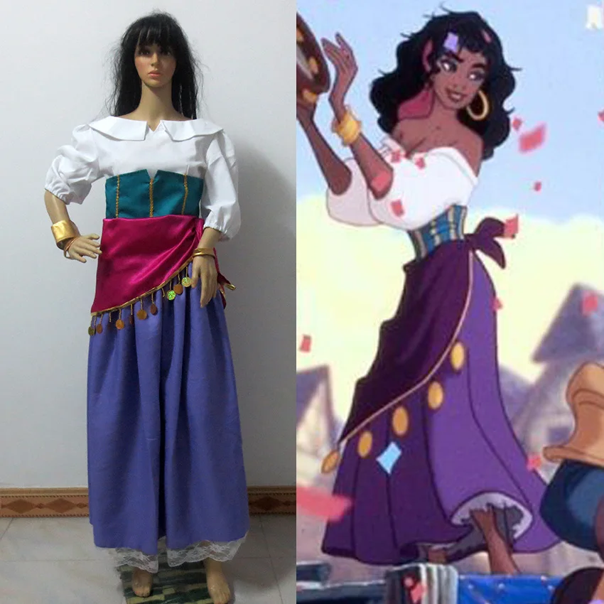 The Hunchback Of Notre Dame Esmeralda Cosplay Costume Dress Outfit Halloween New