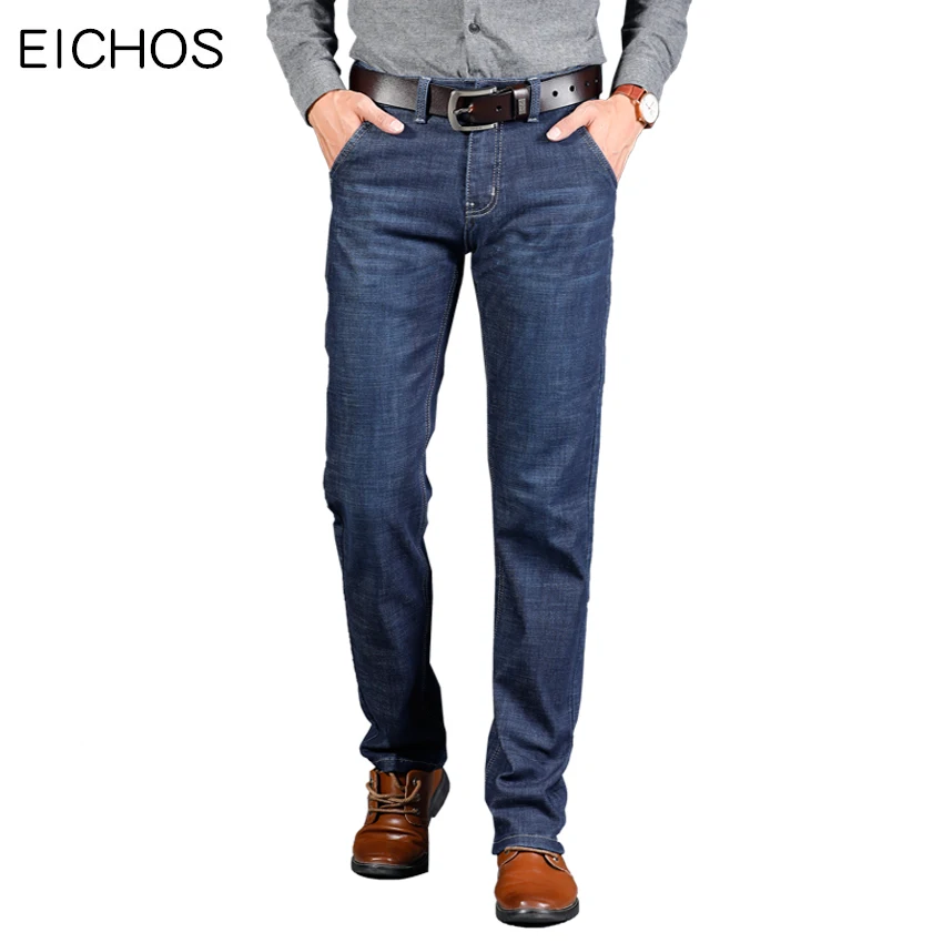 

EICHOS Mid Waist Mens Fashion Skinny Jeans 2018 Casual Male Jeans Classic Mens Soft Cotton Jean Men Overalls Denim Pants