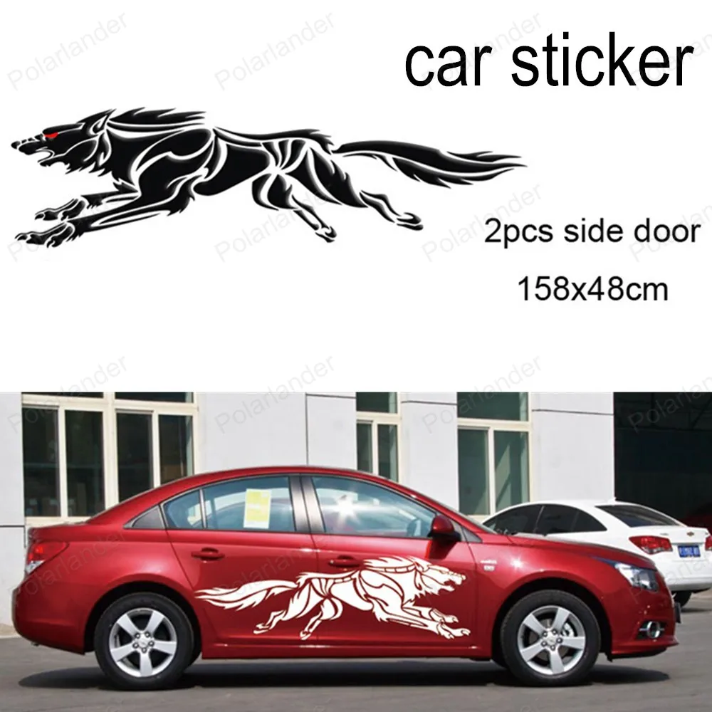 3D Loup Totem Stickers Autocollants De Voiture Full Body Car Styling Vinyle Decal Autocollant pour Voitures D/écoration