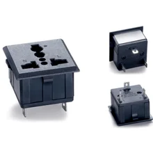 Шасси женский 3PIN Универсальный Великобритания AU США встроенный разъем адаптер Промышленный разъем питания Выход выход 13A/250 В